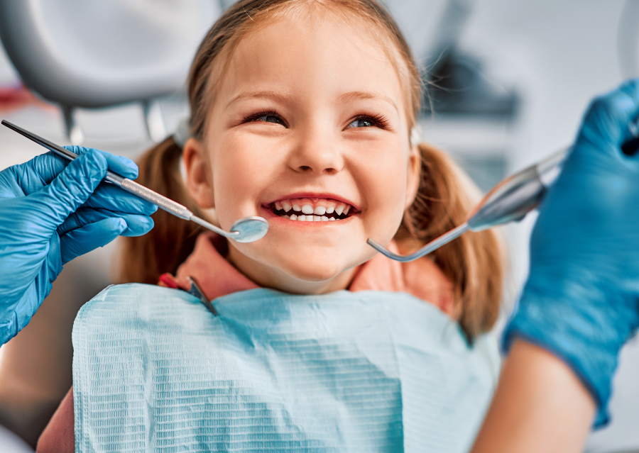 Child in dental chair